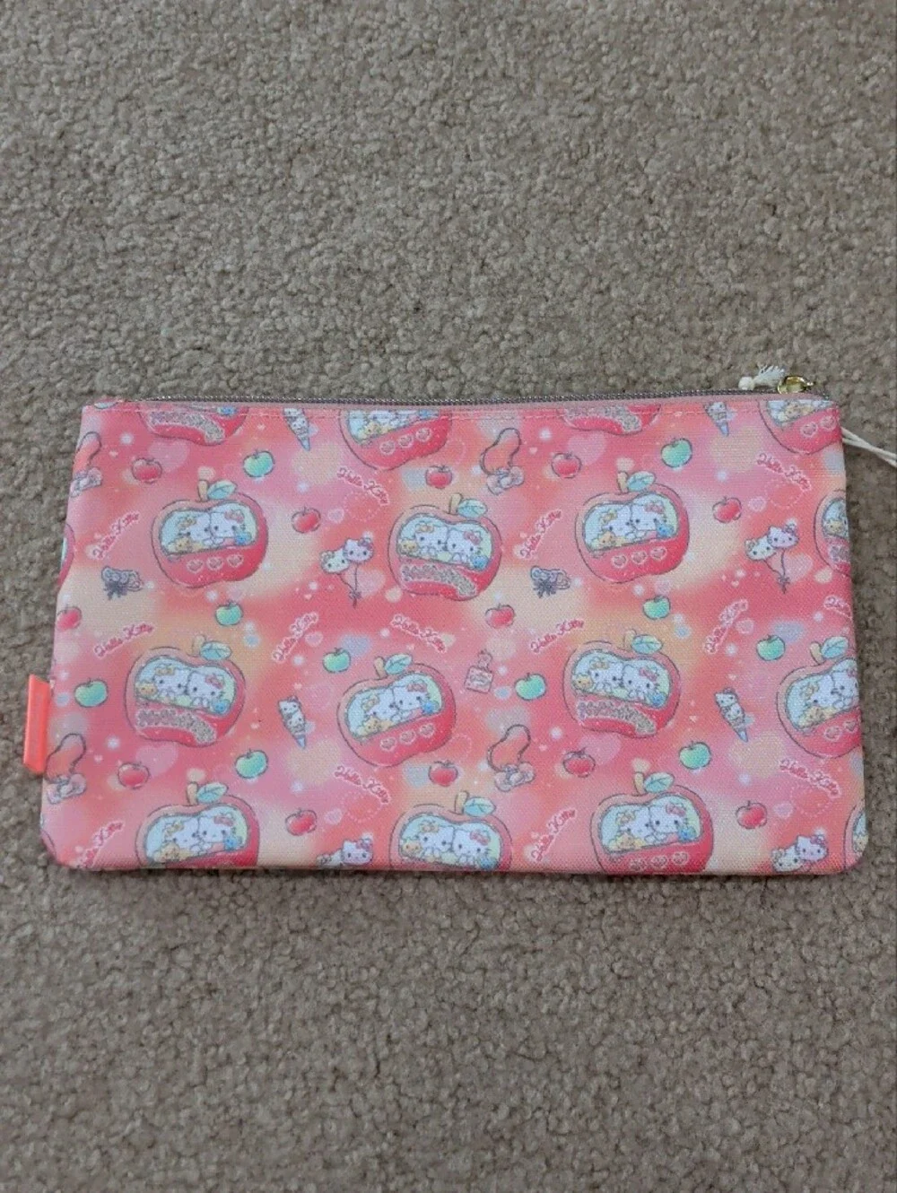 Loungefly Pink Sanrio Hello Kitty Apple Print Pouch NWT